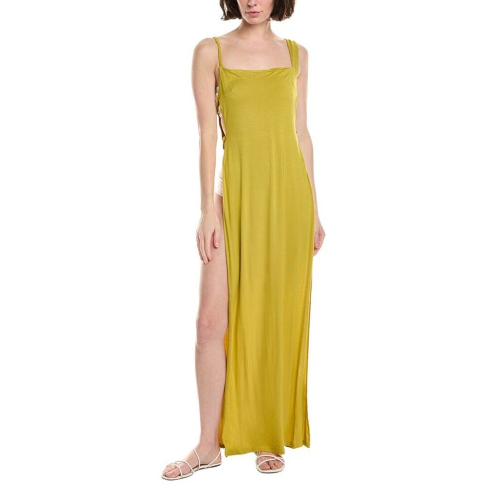 Riot Womens  Monroe Maxi Cover-Up Dress, Yellow
